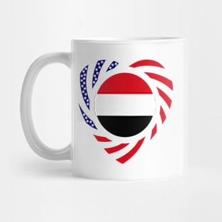 Yemeni American Multinational Patriot Flag (Heart) Mug